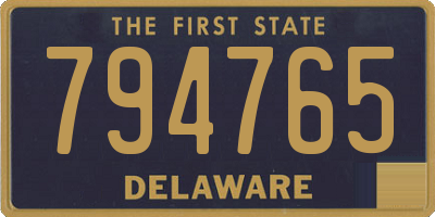 DE license plate 794765
