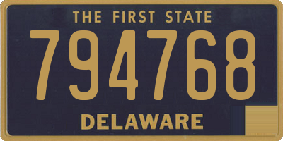 DE license plate 794768