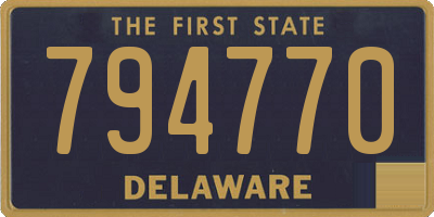 DE license plate 794770