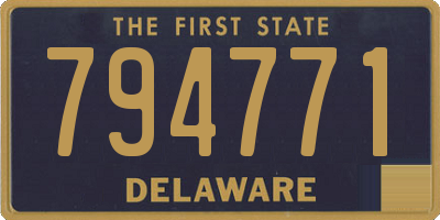DE license plate 794771