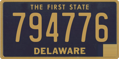 DE license plate 794776