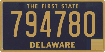 DE license plate 794780