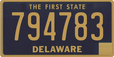 DE license plate 794783