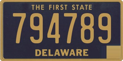 DE license plate 794789