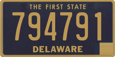 DE license plate 794791