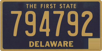 DE license plate 794792
