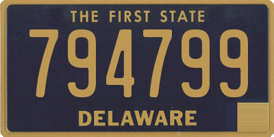 DE license plate 794799
