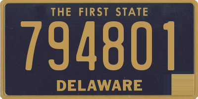DE license plate 794801