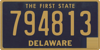 DE license plate 794813