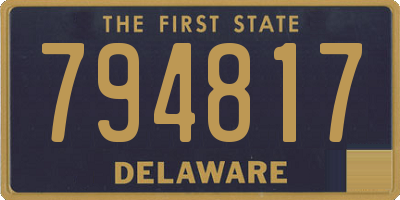 DE license plate 794817