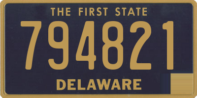 DE license plate 794821