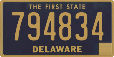 DE license plate 794834