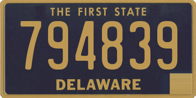 DE license plate 794839