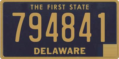 DE license plate 794841