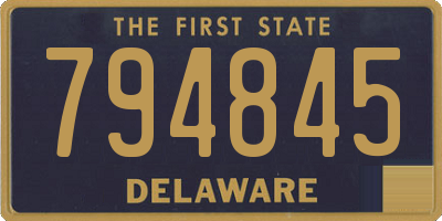 DE license plate 794845