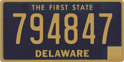 DE license plate 794847