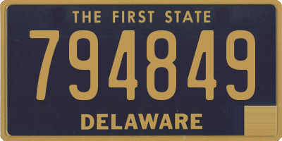 DE license plate 794849