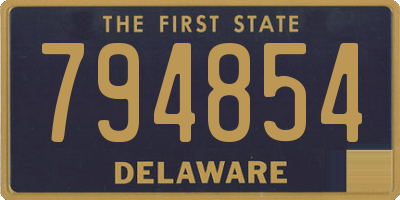 DE license plate 794854