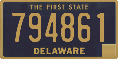 DE license plate 794861