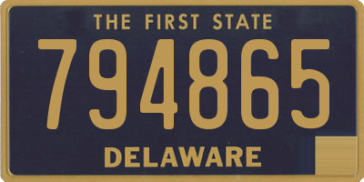 DE license plate 794865