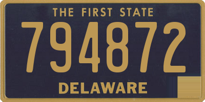 DE license plate 794872