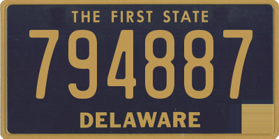 DE license plate 794887