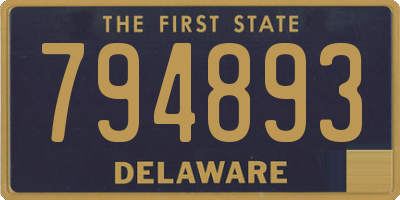 DE license plate 794893