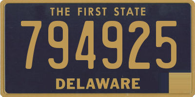 DE license plate 794925