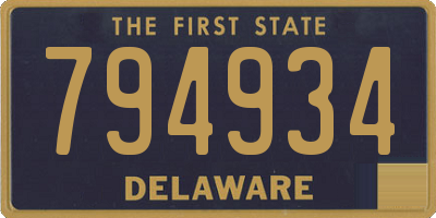 DE license plate 794934