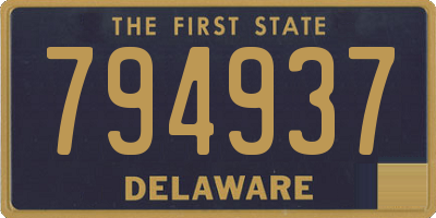 DE license plate 794937