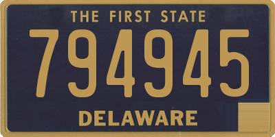 DE license plate 794945
