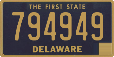 DE license plate 794949