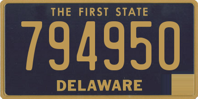 DE license plate 794950