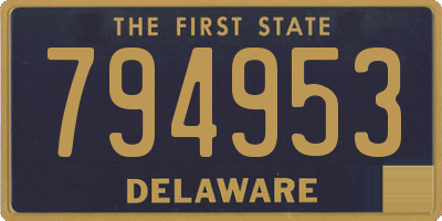 DE license plate 794953