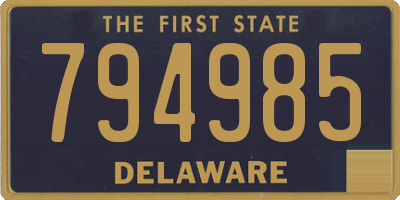 DE license plate 794985