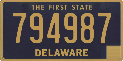 DE license plate 794987
