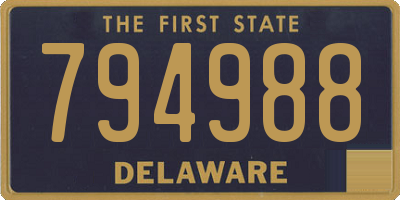 DE license plate 794988
