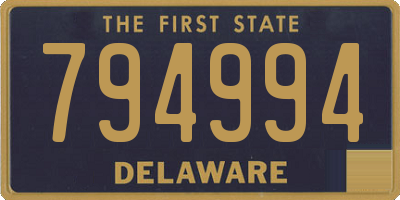 DE license plate 794994