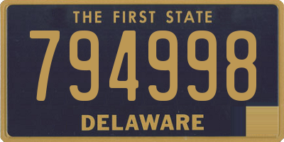 DE license plate 794998