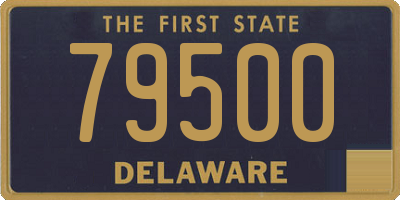 DE license plate 79500