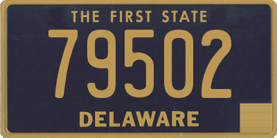 DE license plate 79502