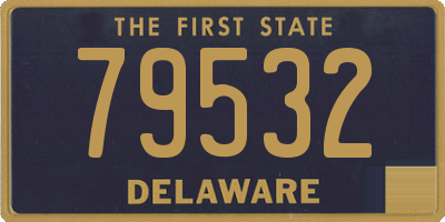 DE license plate 79532