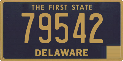 DE license plate 79542