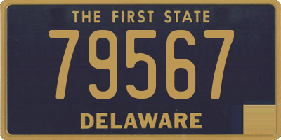 DE license plate 79567