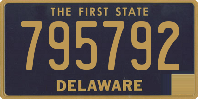 DE license plate 795792