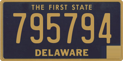 DE license plate 795794