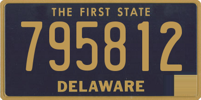 DE license plate 795812
