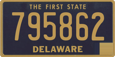 DE license plate 795862