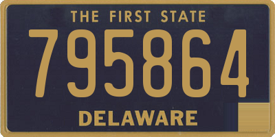 DE license plate 795864