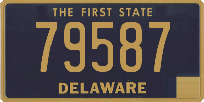 DE license plate 79587